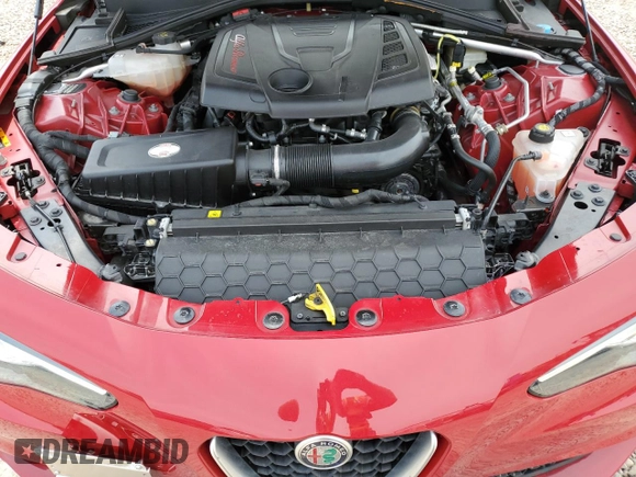 2018 Alfa Romeo Giulia with VIN ZARFAEDN0J7577037, listed as a Copart auction lot 54208215 with 54,175 mi miles and Salvage title. Bid and sale history available at DreamBid. Image 11.