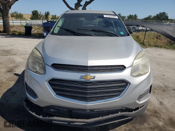 2017 Chevrolet Equinox LS with VIN 2GNALBEK5H1585117, listed as a Copart auction lot 51374395 with Not Provided miles and Salvage Title. Bid and sale history available at DreamBid. Image 5.