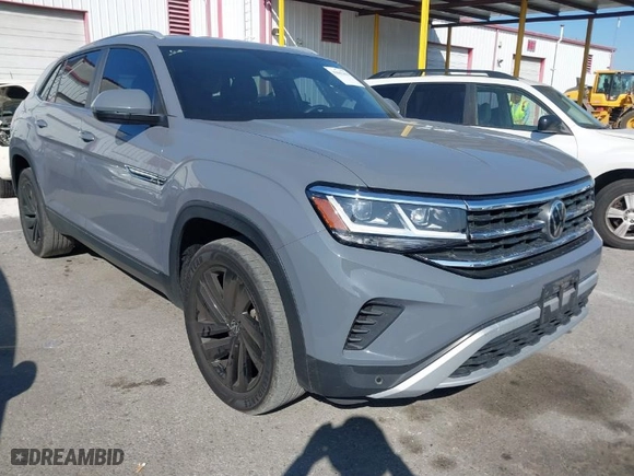 2021 Volkswagen Atlas Cross Sport 3.6L V6 SE w/Technology with VIN 1V2WE2CA5MC238201, listed as a IAAI auction lot 41642416 with 42,542 mi miles. Bid and sale history available at carsss.com. Image 1.