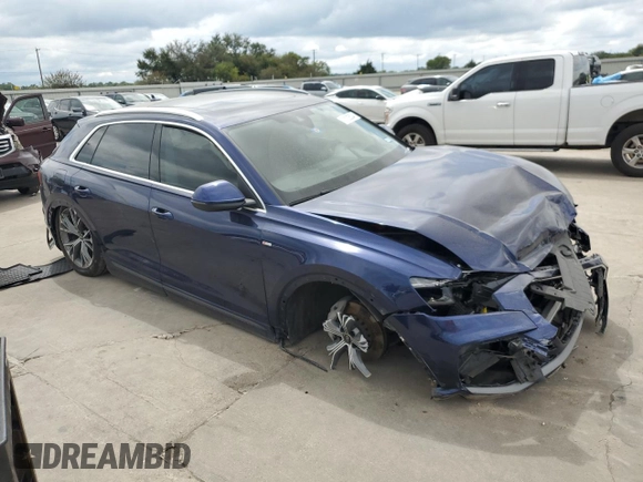 2022 Audi Q8 Prestige with VIN WA1FVBF12ND009672, listed as a Copart auction lot 71122534 with 21,986 mi miles and Salvage Title. Bid and sale history available at carsss.com. Image 4.