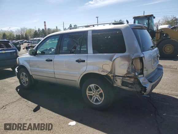 2005 Honda Pilot EX with VIN 5FNYF18445B052433, listed as a Copart auction lot 53130275 with 209,053 mi miles and Salvage Title. Bid and sale history available at carsss.com. Image 2.