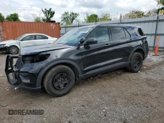 2021 Ford Police Interceptor Utility z VIN 1FM5K8AB2MGB21359, wystawiony jako Copart lot #56767935 z przebiegiem 97 222 mil mil oraz Szkoda całkowita • Salvage title. Historia ofert i sprzedaży dostępna na DreamBid. Obrazek 1.