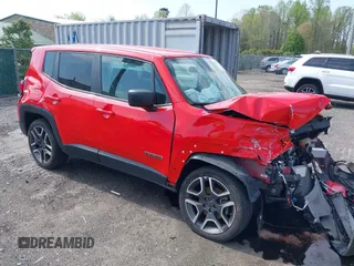 2020 Jeep Renegade Jeepster with VIN ZACNJBAB7LPL75071, listed as a IAAI auction lot 42017529 with 42,477 mi miles and . Bid and sale history available at carsss.com. Image 1.