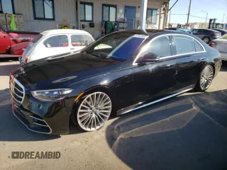 2022 Mercedes-Benz S-Class S 500 with VIN W1K6G6DB6NA086572, listed as a Copart auction lot 67462832 with 8,829 mi miles. Bid and sale history available at carsss.com. Image 1.