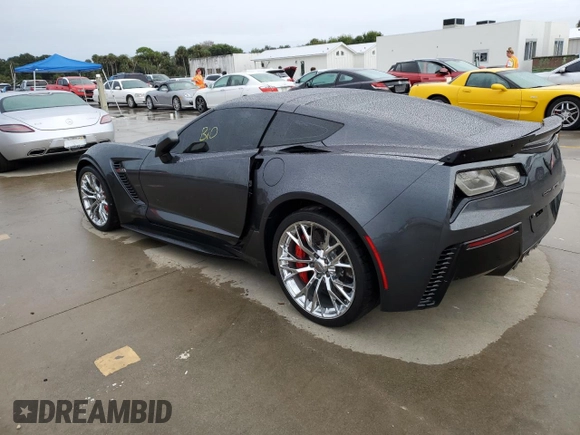 2017 Chevrolet Corvette Z06 3LZ with VIN 1G1YU2D60H5604768, listed as a Copart auction lot 74504534 with 0 mi miles and Non Repairable. Bid and sale history available at carsss.com. Image 2.