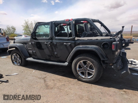 2019 Jeep Wrangler Unlimited Sahara with VIN 1C4HJXEN8KW616980, listed as a Copart auction lot 51253215 with 54,011 mi miles and Salvage Title. Bid and sale history available at DreamBid. Image 2.