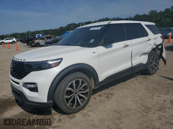 2022 Ford Explorer ST-Line with VIN 1FMSK7KH3NGA27721, listed as a Copart auction lot 53097085 with 42,555 mi miles and Salvage Title. Bid and sale history available at carsss.com. Image 1.