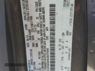 2017 Ford Escape SE z VIN 1FMCU0GD2HUA57505, wystawiony jako Copart lot #54814185 z przebiegiem 121 540 mil mil oraz Szkoda całkowita • Salvage title. Historia ofert i sprzedaży dostępna na DreamBid. Obrazek 14.