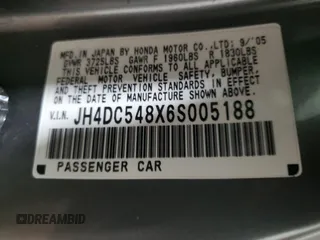 2006 Acura RSX with VIN JH4DC548X6S005188, listed as a Copart auction lot 79286064 with 115,801 mi miles and Salvage Title. Bid and sale history available at carsss.com. Image 12.