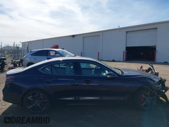 2023 Genesis G70 3.3T with VIN KMTG54TE7PU124124, listed as a IAAI auction lot 41755337 with 15,120 mi miles and . Bid and sale history available at DreamBid. Image 13.