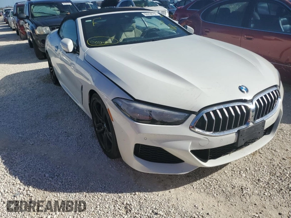 2020 BMW 8 Series 840i with VIN WBADZ4C09LCE18957, listed as a Copart auction lot 62238762 with 0 mi miles. Bid and sale history available at carsss.com. Image 1.