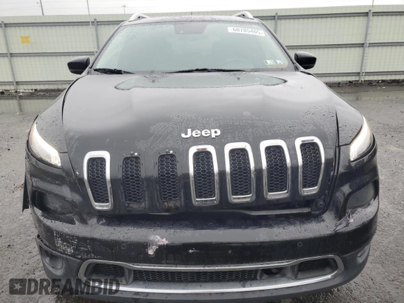 2014 Jeep Cherokee Limited with VIN 1C4PJLDS0EW106560, listed as a Copart auction lot 60785405 with 91,662 mi miles and Salvage title. Bid and sale history available at DreamBid. Image 5.