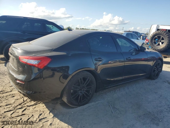 2019 Maserati Ghibli with VIN ZAM57XSA9K1308602, listed as a Copart auction lot 77626594 with 18,185 mi miles and Salvage Title. Bid and sale history available at carsss.com. Image 3.