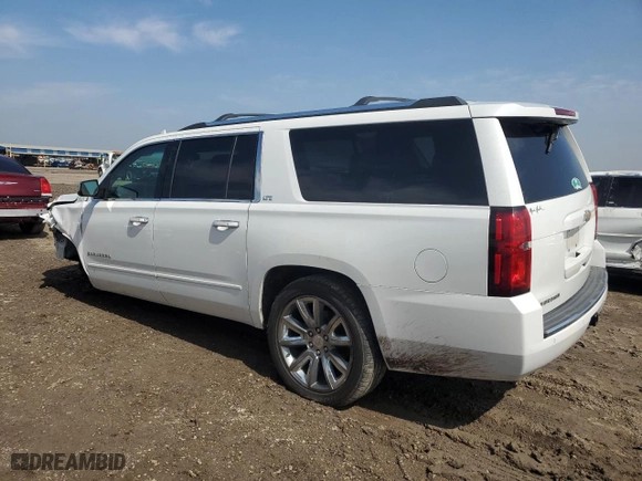 2016 Chevrolet Suburban LTZ with VIN 1GNSKJKC9GR408994, listed as a Copart auction lot 46445695 with 89,096 mi miles and Salvage Title. Bid and sale history available at carsss.com. Image 2.