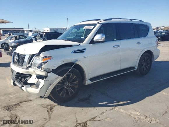 2019 Nissan Armada Platinum with VIN JN8AY2NF5K9351432, listed as a Copart auction lot 84209044 with NaN miles and Salvage Title. Bid and sale history available at carsss.com. Image 1.