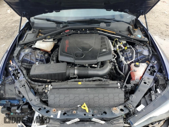 2018 Alfa Romeo Giulia Ti Sport with VIN ZARFAECN9J7596624, listed as a Copart auction lot 78393374 with 34,456 mi miles and Salvage Title. Bid and sale history available at carsss.com. Image 11.