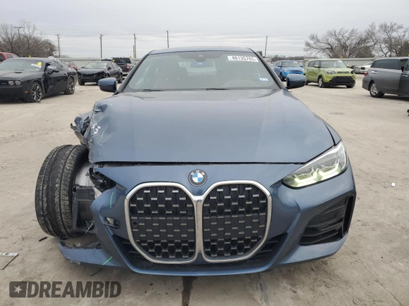 2021 BMW 4 Series 430i xDrive with VIN WBA73AP04MCG59981, listed as a Copart auction lot 46135765 with 37,966 mi miles and Salvage Title. Bid and sale history available at carsss.com. Image 5.