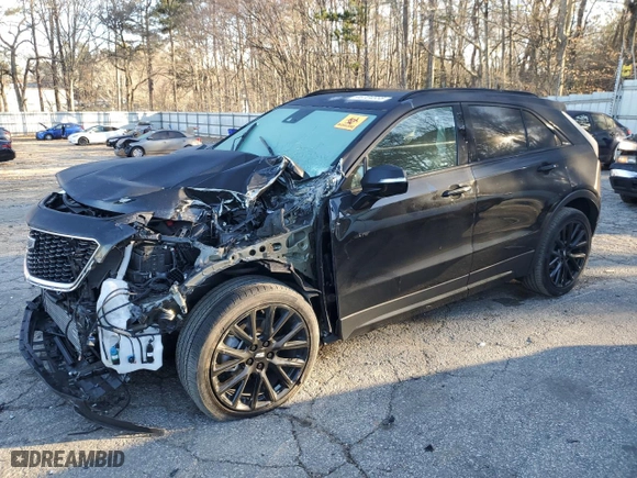 2023 Cadillac XT4 FWD Sport with VIN 1GYFZER49PF137202, listed as a Copart auction lot 46704555 with 17,233 mi miles and Salvage Title. Bid and sale history available at carsss.com. Image 1.