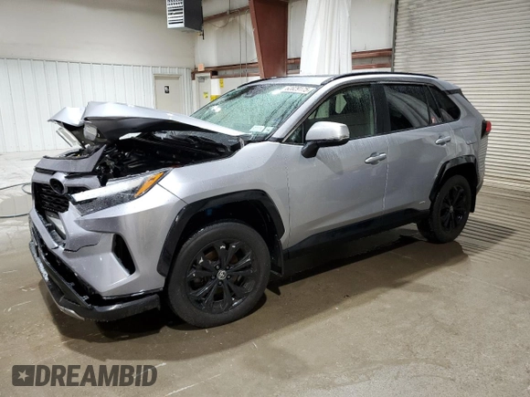 2022 Toyota RAV4 Hybrid SE with VIN JTM16RFVXND052911, listed as a Copart auction lot 62829175 with 84,035 mi miles and Salvage title. Bid and sale history available at DreamBid. Image 1.