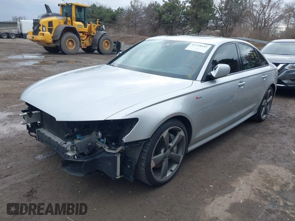 2015 Audi A6 3.0T Prestige with VIN WAUHGAFC5FN026947, listed as a IAAI auction lot 41718442 with 110,410 mi miles. Bid and sale history available at carsss.com. Image 2.