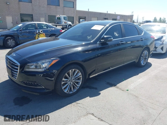 2017 Genesis G80 3.8L z VIN KMHGN4JE6HU190971, wystawiony jako IAAI lot #42195436 z przebiegiem 84 598 mil mil oraz . Historia ofert i sprzedaży dostępna na DreamBid. Obrazek 2.