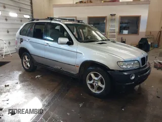 2003 BMW X5 3.0i with VIN 5UXFA53543LV80219, listed as a IAAI auction lot 41555874 with 247,481 mi miles. Bid and sale history available at carsss.com. Image 1.