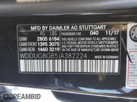 2018 Mercedes-Benz S 560 with VIN WDDUG8GB5JA382224, listed as a Copart auction lot 88408125 with 80,825 mi miles and Salvage Title. Bid and sale history available at carsss.com. Image 12.