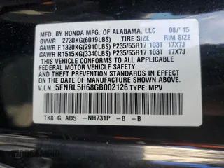 2016 Honda Odyssey EX-L z VIN 5FNRL5H68GB002126, wystawiony jako Copart lot #57836615 z przebiegiem 157 073 mil mil oraz Szkoda całkowita • Salvage title. Historia ofert i sprzedaży dostępna na DreamBid. Obrazek 13.