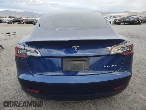 2021 Tesla Model 3 Long Range with VIN 5YJ3E1EB2MF055863, listed as a Copart auction lot 85267844 with 28,141 mi miles and Salvage Title. Bid and sale history available at carsss.com. Image 6.