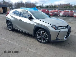 2019 Lexus UX 250h z VIN JTHU9JBH0K2002546, wystawiony jako IAAI lot #41968823 z przebiegiem 77 014 mil mil oraz . Historia ofert i sprzedaży dostępna na DreamBid. Obrazek 1.