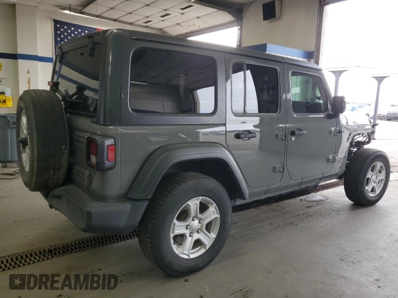 2021 Jeep Wrangler Unlimited Sport S with VIN 1C4HJXDN0MW616430, listed as a Copart auction lot 55697425 with 84,109 mi miles and Salvage title. Bid and sale history available at DreamBid. Image 3.