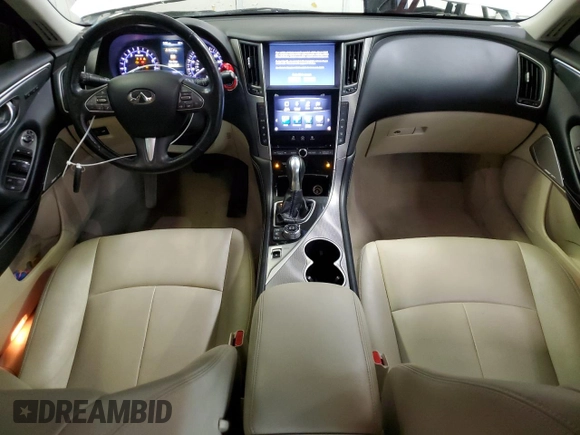 2017 Infiniti Q50 2.0t Premium with VIN JN1CV7ARXHM680274, listed as a Copart auction lot 88106815 with 130,322 mi miles and Salvage Title. Bid and sale history available at carsss.com. Image 8.