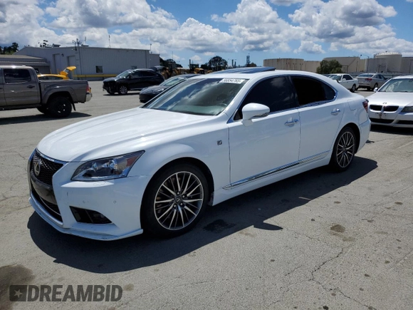 2015 Lexus LS 460 with VIN JTHBL5EF0F5136665, listed as a Copart auction lot 56854765 with 73,875 mi miles and Salvage title. Bid and sale history available at DreamBid. Image 1.