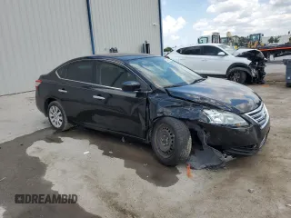 2015 Nissan Sentra S with VIN 3N1AB7AP0FY303851, listed as a Copart auction lot 54795265 with 123,385 mi miles and Salvage Title. Bid and sale history available at carsss.com. Image 4.