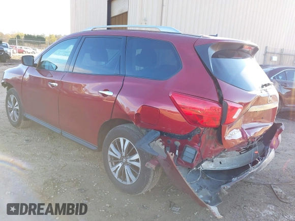2017 Nissan Pathfinder SV with VIN 5N1DR2MM2HC653564, listed as a IAAI auction lot 40939356 with 176,168 mi miles. Bid and sale history available at carsss.com. Image 3.