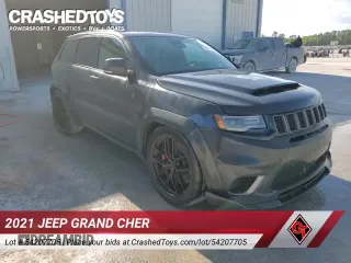 2021 Jeep Grand Cherokee Trackhawk z VIN 1C4RJFN98MC823097, wystawiony jako Copart lot #54207705 z przebiegiem 9 148 mil mil oraz Czysty tytuł • Clean title. Historia ofert i sprzedaży dostępna na DreamBid. Obrazek 18.
