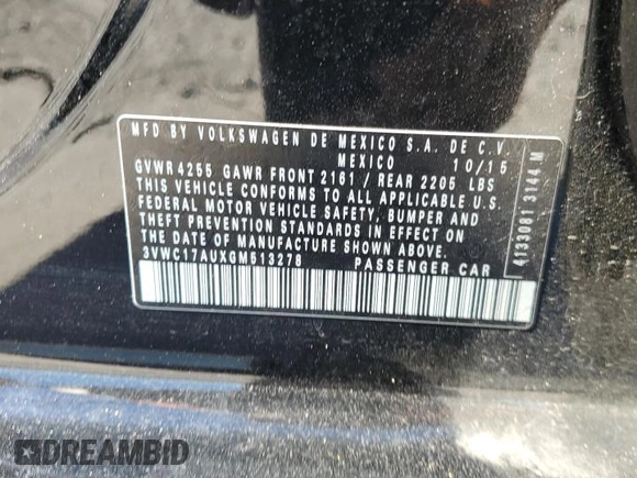 2016 Volkswagen Golf SportWagen TSI S with VIN 3VWC17AUXGM513278, listed as a Copart auction lot 76424574 with 85,645 mi miles and Clean Title. Bid and sale history available at carsss.com. Image 12.