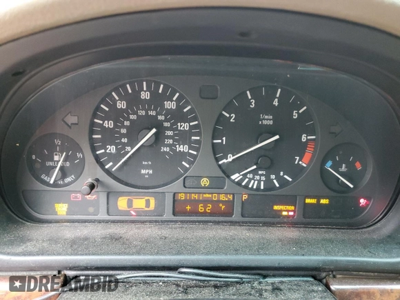 2001 BMW 5 Series 530iA with VIN WBADT63401CF09211, listed as a Copart auction lot 52644055 with 191,141 mi miles and Clean Title. Bid and sale history available at carsss.com. Image 8.