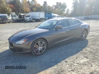 2016 Maserati Quattroporte S with VIN ZAM56RPA7G1189320, listed as a Copart auction lot 77007504 with 56,682 mi miles and Salvage Title. Bid and sale history available at carsss.com. Image 1.