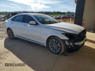 2017 Genesis G80 3.8L with VIN KMHGN4JE6HU177749, listed as a Copart auction lot 80256434 with 90,191 mi miles and Salvage Title. Bid and sale history available at carsss.com. Image 4.