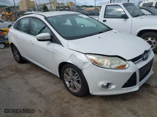 2012 Ford Focus SEL with VIN 1FAHP3H27CL387869, listed as a IAAI auction lot 41976528 with 106,927 mi miles. Bid and sale history available at carsss.com. Image 1.