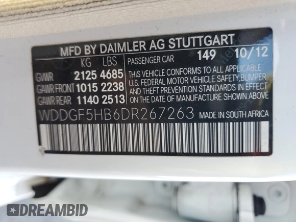 2013 Mercedes-Benz C 350 Sport with VIN WDDGF5HB6DR267263, listed as a Copart auction lot 46089445 with 89,391 mi miles and Salvage Title. Bid and sale history available at DreamBid. Image 14.