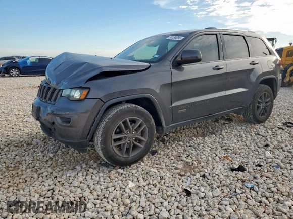 2016 Jeep Grand Cherokee 75th Anniversary with VIN 1C4RJEAG4GC369336, listed as a Copart auction lot 58158095 with 107,171 mi miles and Salvage title. Bid and sale history available at DreamBid. Image 1.