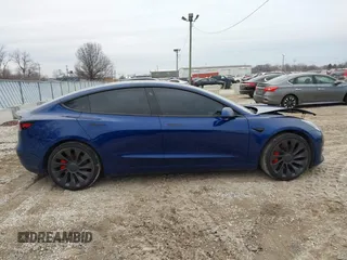 2021 Tesla Model 3 Performance with VIN 5YJ3E1EC6MF996743, listed as a IAAI auction lot 41509631 with 41,599 mi miles and . Bid and sale history available at DreamBid. Image 13.