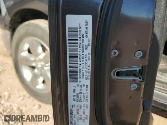 2014 Ram 1500 Big Horn with VIN 1C6RR7LG2ES292140, listed as a Copart auction lot 50399055 with 209,204 mi miles and Clean title. Bid and sale history available at DreamBid. Image 14.