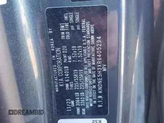 2024 Kia Carnival SX Prestige with VIN KNDNE5H3XR6405294, listed as a Copart auction lot 85897734 with 17,439 mi miles and Salvage Title. Bid and sale history available at carsss.com. Image 16.