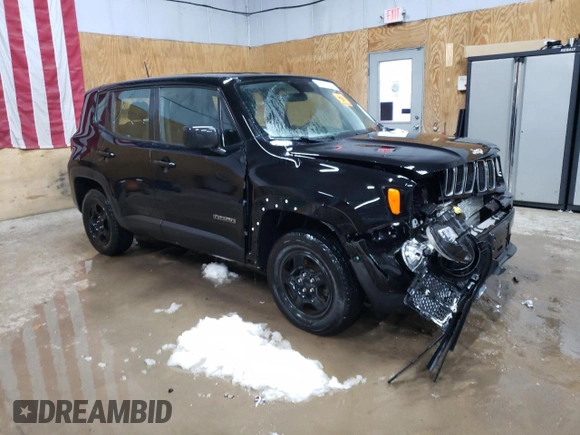 2020 Jeep Renegade Sport with VIN ZACNJBAB9LPL25398, listed as a Copart auction lot 49898705 with 47,555 mi miles and Salvage title. Bid and sale history available at DreamBid. Image 4.