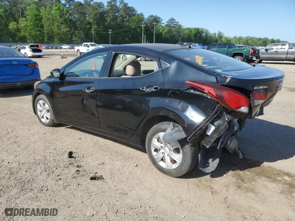 2016 Hyundai Elantra SE with VIN KMHDH4AE0GU647038, listed as a Copart auction lot 51534295 with 0 mi miles and Salvage Title. Bid and sale history available at carsss.com. Image 2.