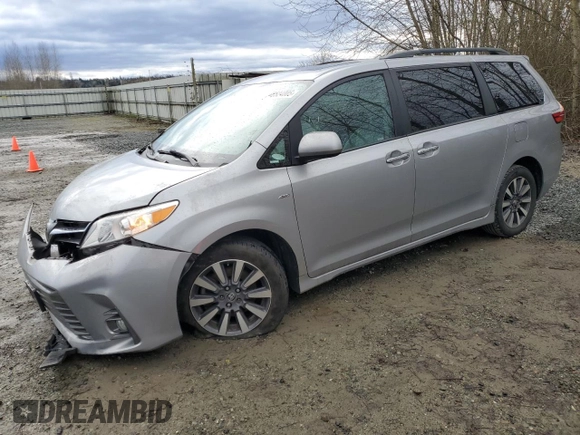 2018 Toyota Sienna XLE z VIN 5TDDZ3DC8JS199035, wystawiony jako Copart lot #48524005 z przebiegiem 98 580 mil mil oraz Szkoda całkowita • Salvage title. Historia ofert i sprzedaży dostępna na DreamBid. Obrazek 1.
