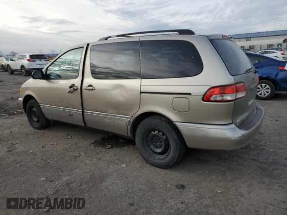 2002 Toyota Sienna LE with VIN 4T3ZF13C12U455861, listed as a Copart auction lot 80950914 with 250,830 mi miles and Salvage Title. Bid and sale history available at carsss.com. Image 2.